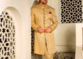 Golden Sherwani by Shameel Khan 2