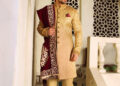 Golden Sherwani by Shameel Khan 4